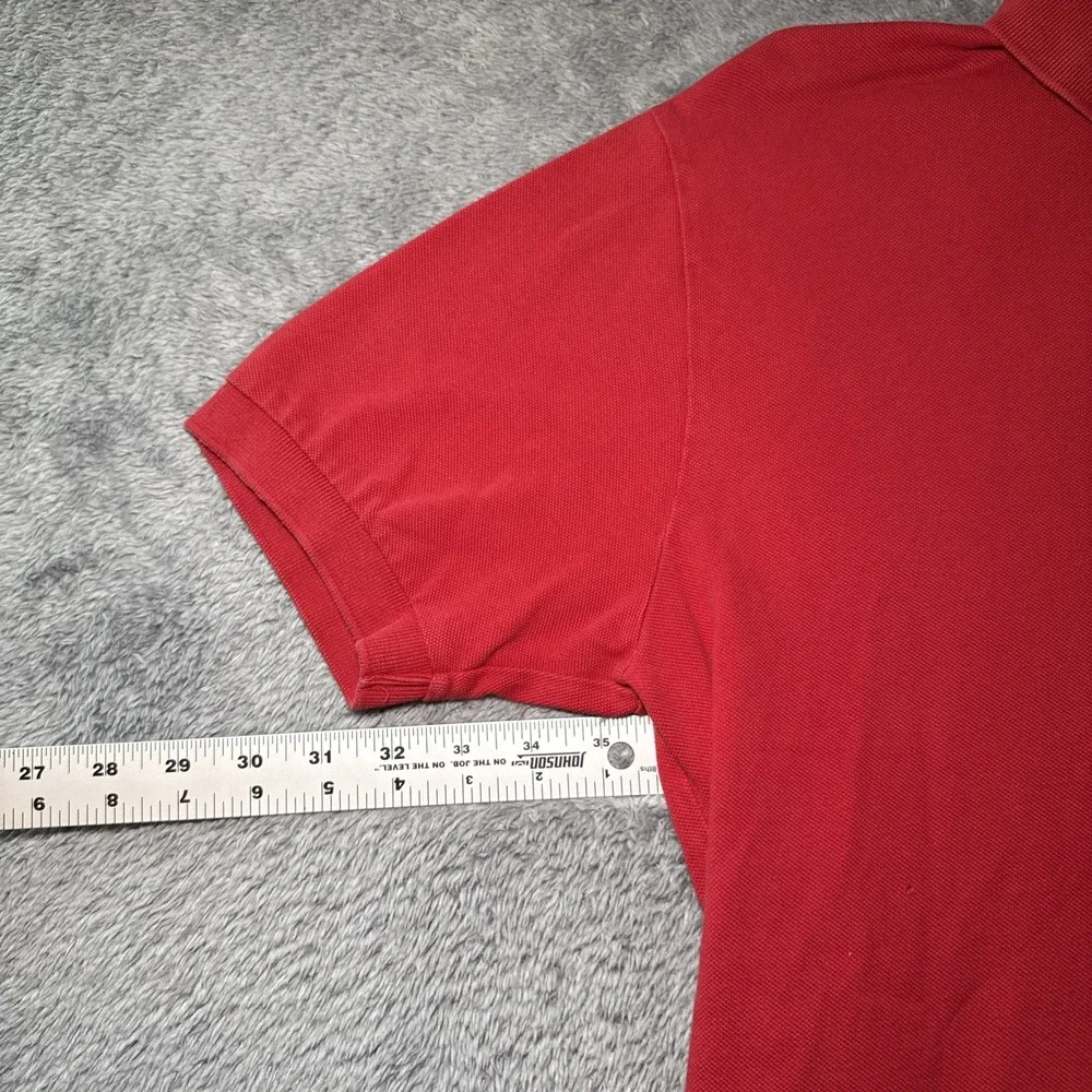 VTG 90s Polo Ralph Lauren Men's Medium Red Short Sleeve Polo Shirt Navy Pony